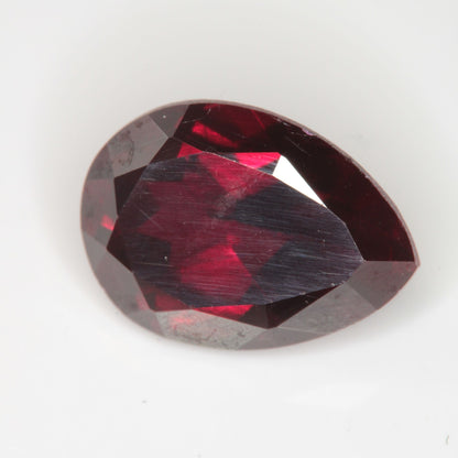 Faceted Flame Fusion Ruby Pear Gemstone