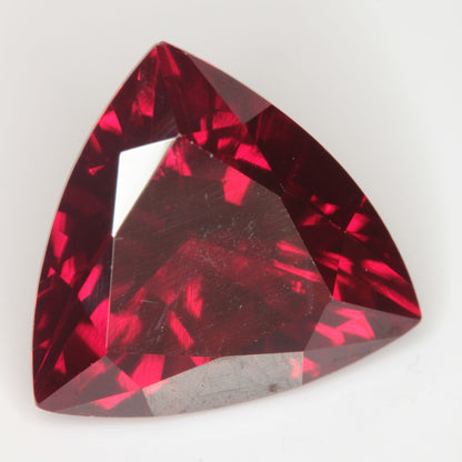 Faceted Flame Fusion Ruby Trillion Gemstone