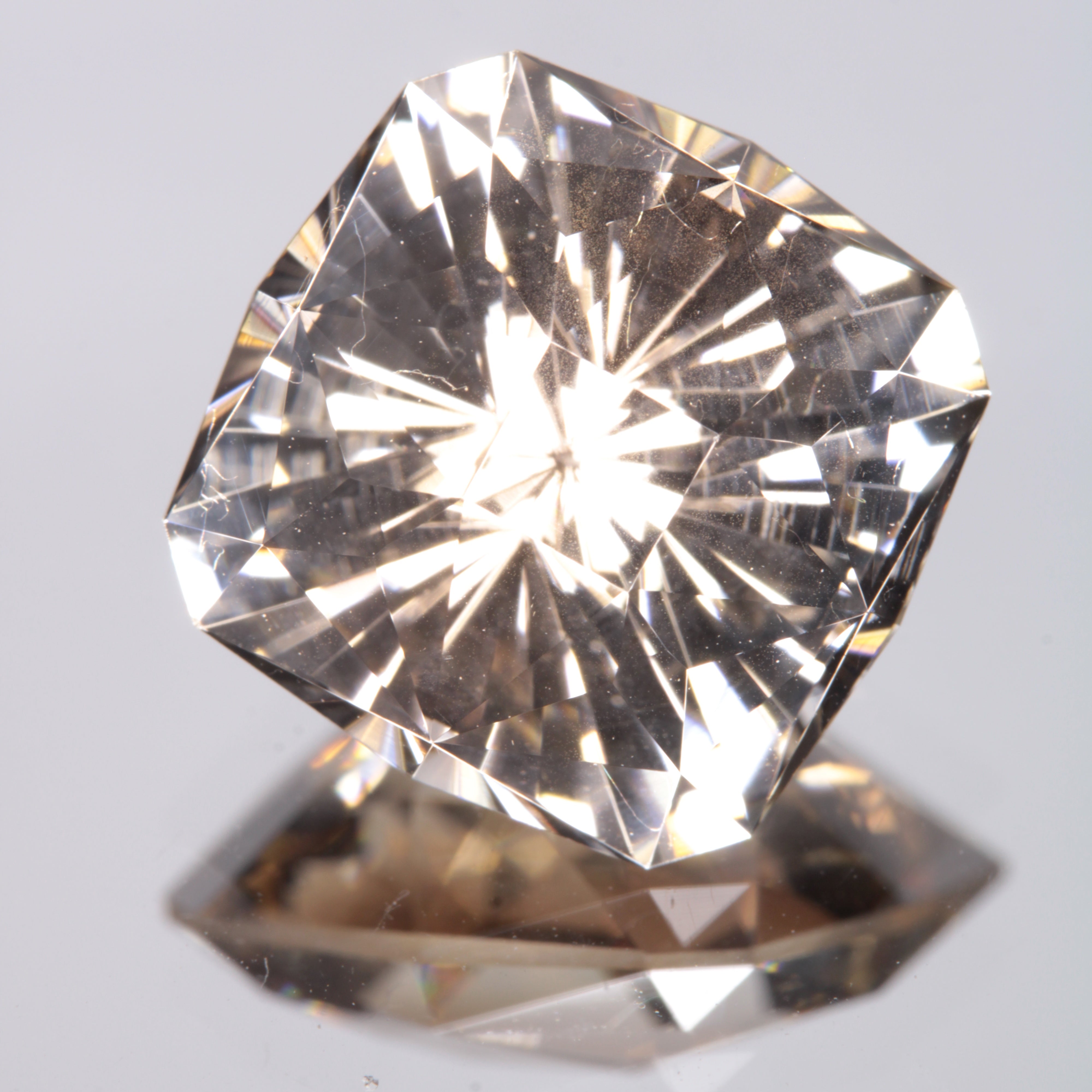 Faceted Yellow Cushion Fancy Sapphire Gem