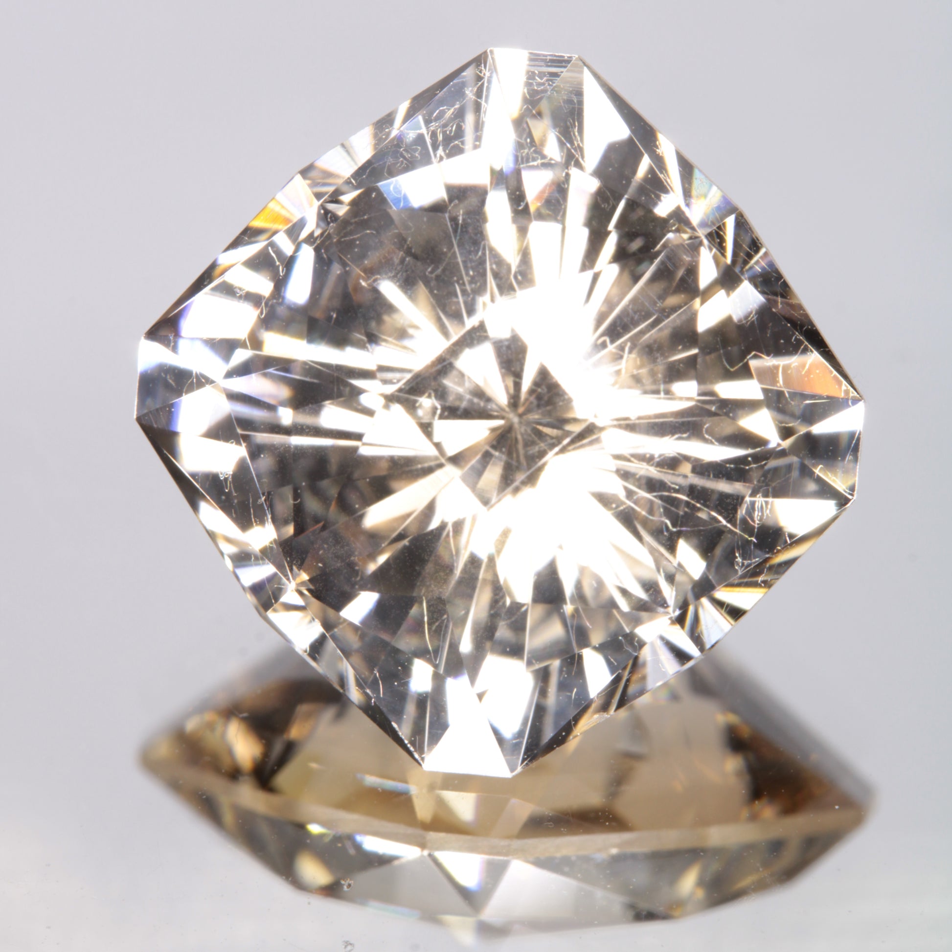 Faceted Light Yellow Cushion Fancy Sapphire Gem