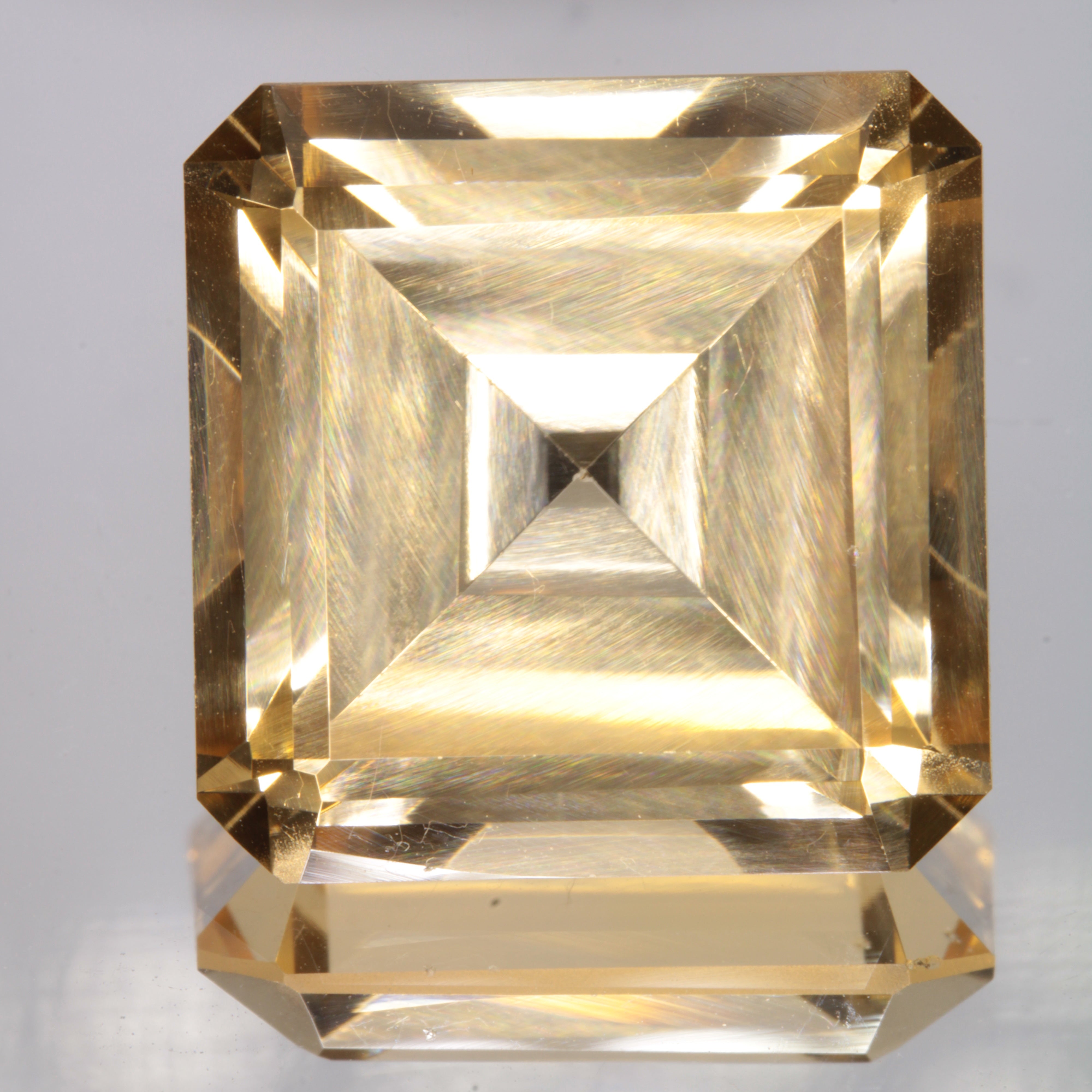 Faceted Yellow Cushion Fancy Sapphire Gem