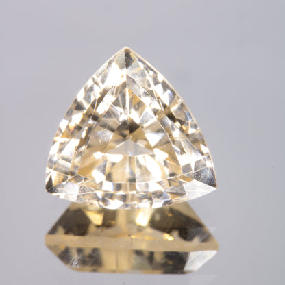 Faceted Yellow Trillion Fancy Sapphire Gem