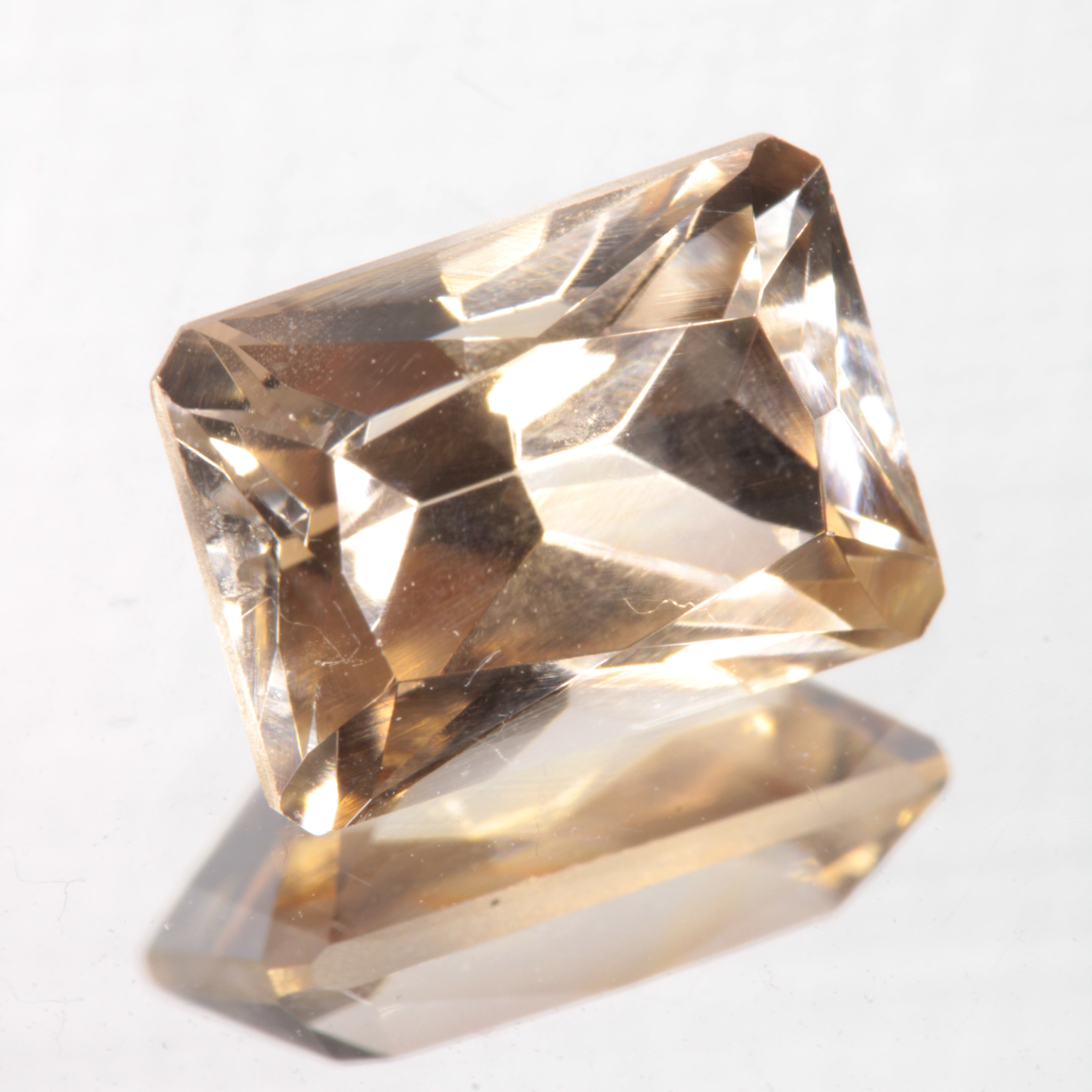 Faceted Yellow Rectangle Fancy Sapphire Gem