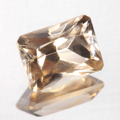Faceted Yellow Rectangle Fancy Sapphire Gem
