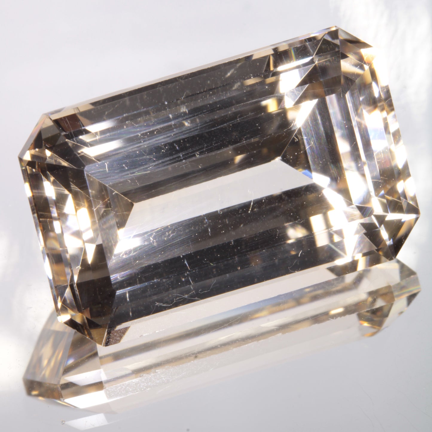 Faceted Light Yellow Rectangle Cushion Fancy Sapphire Gem