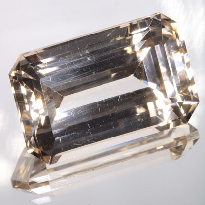 Faceted Light Yellow Rectangle Cushion Fancy Sapphire Gem