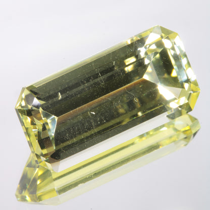 Faceted Lemon Yellow Rectangle Cushion Fancy Sapphire Gem