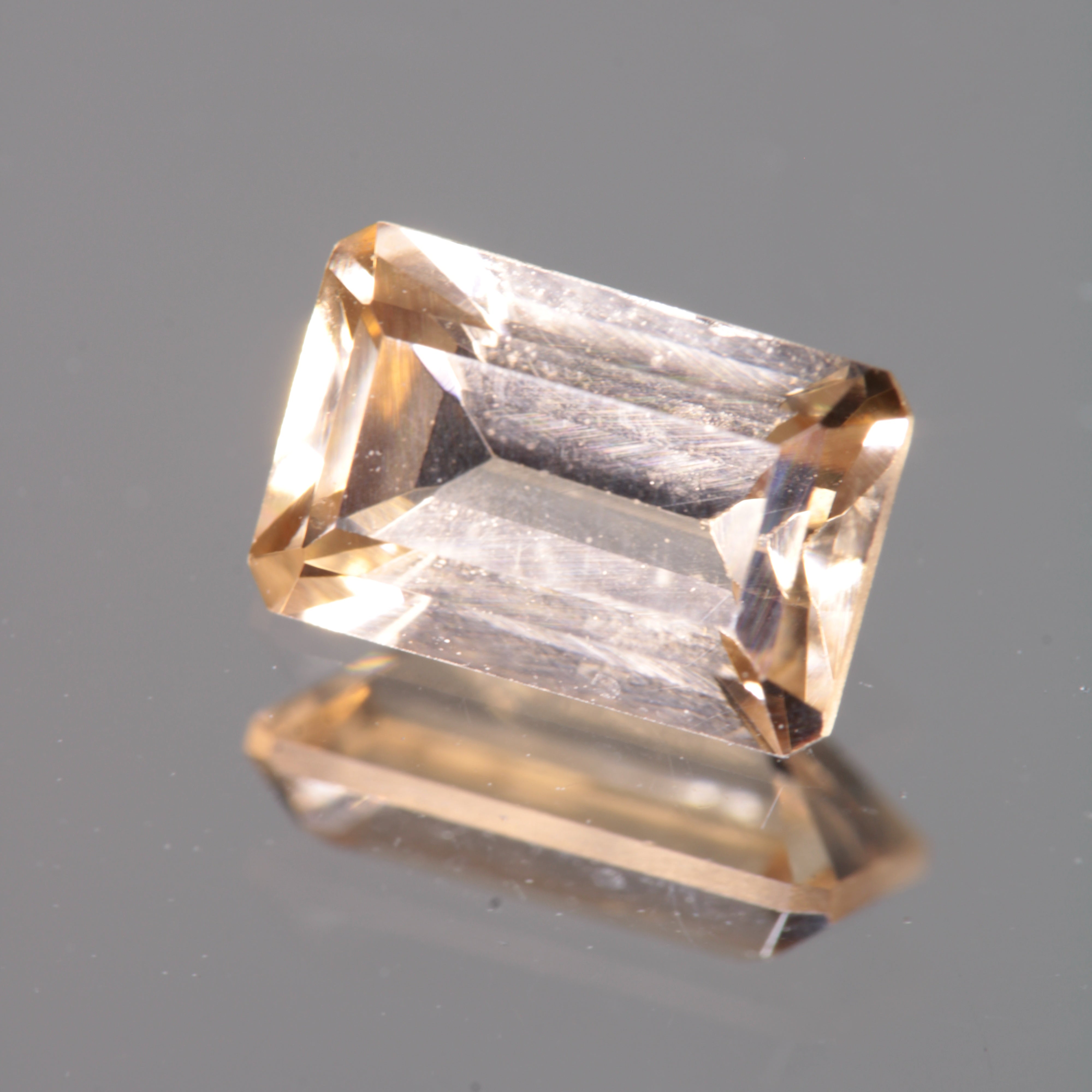 Faceted Golden Rectangle Fancy Sapphire Gem