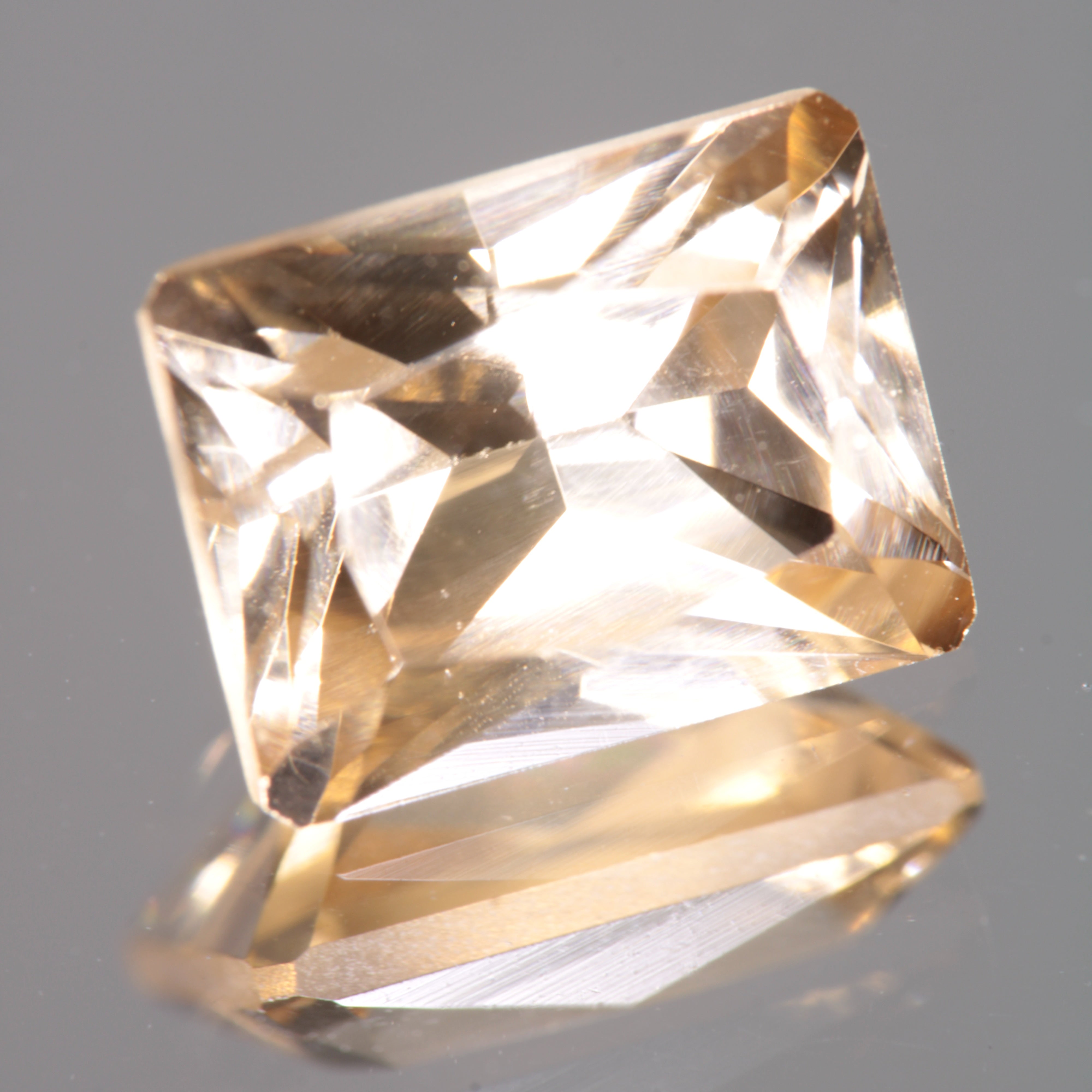 Faceted Golden Rectangle Fancy Sapphire Gem