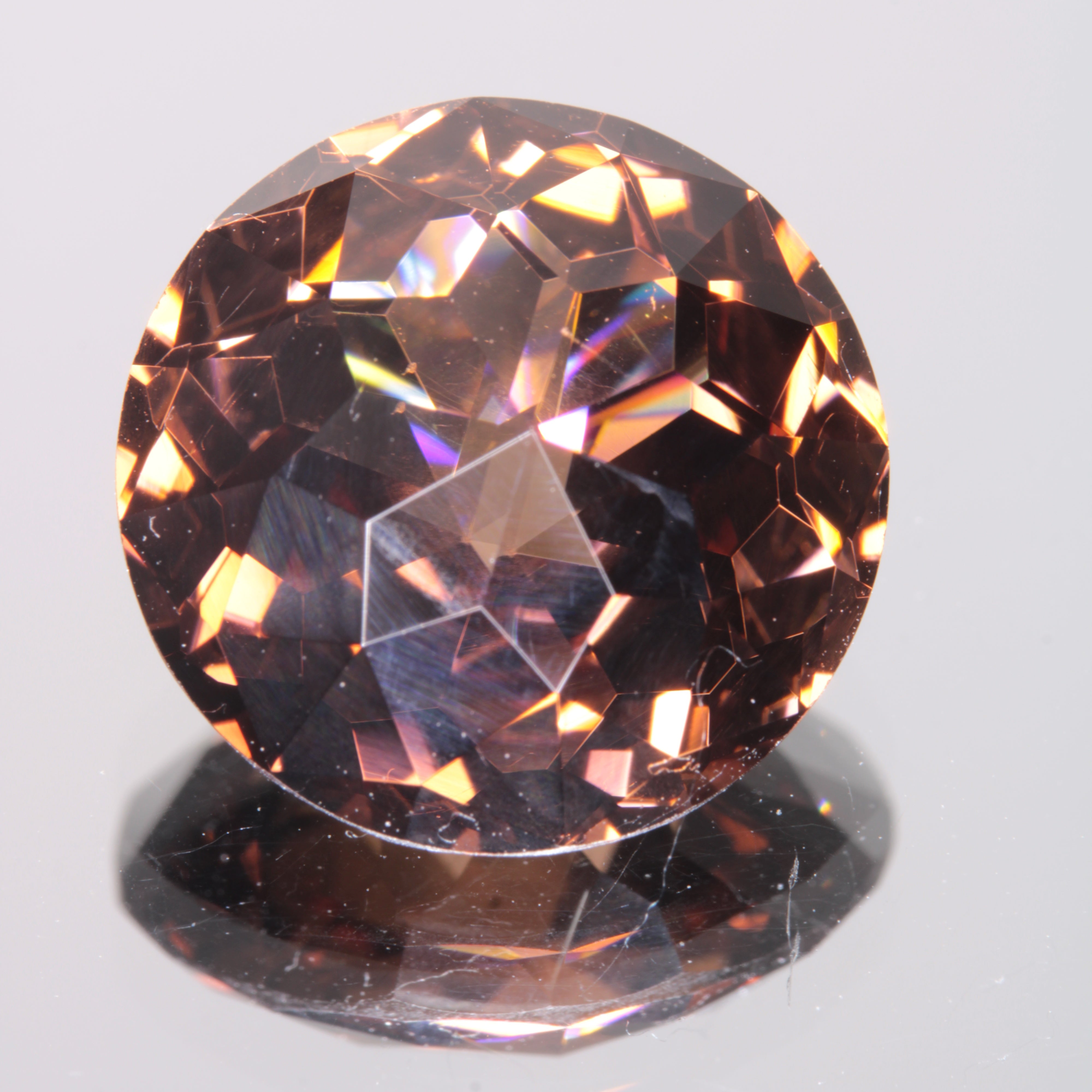 Faceted Smoky Sapphire Round Fancy Sapphire Gem