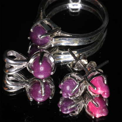 StyroPyro Laser Ruby Jewelry in Sterling Silver, Rubies Made With lasers!