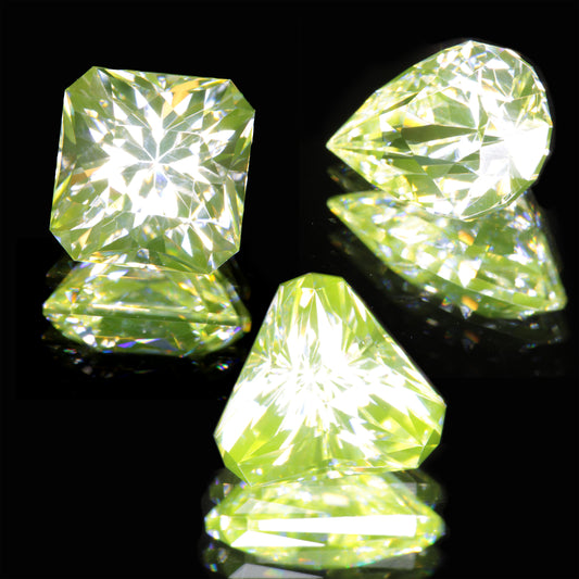 Faceted TGG Glowing Green Under 365nm UV light Gems of Science