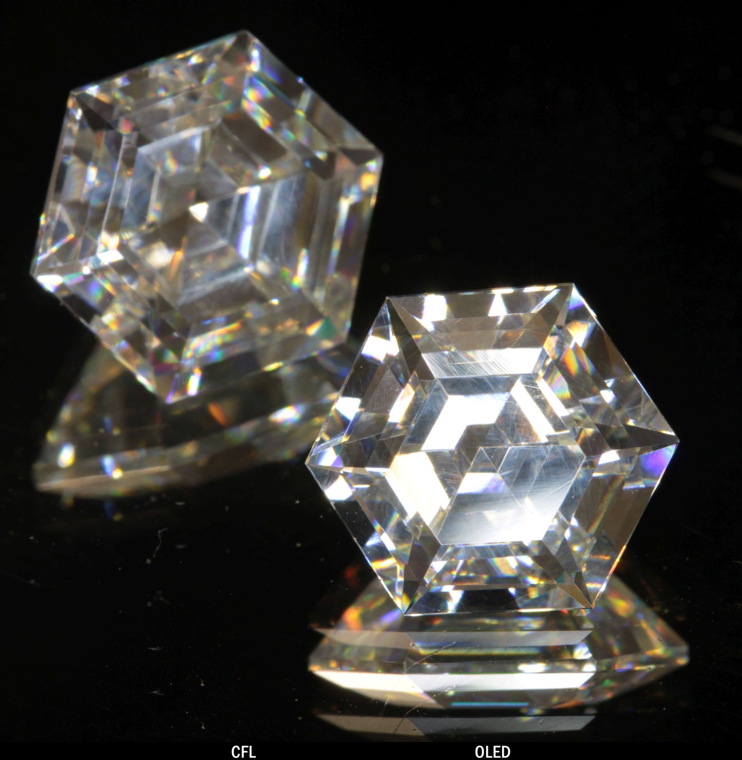 Faceted Hexagon Tantalia Gemstone
