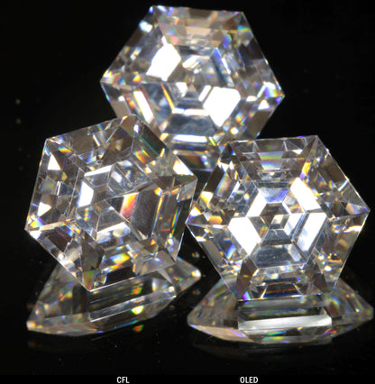 Faceted Hexagon Tantalia Gemstone