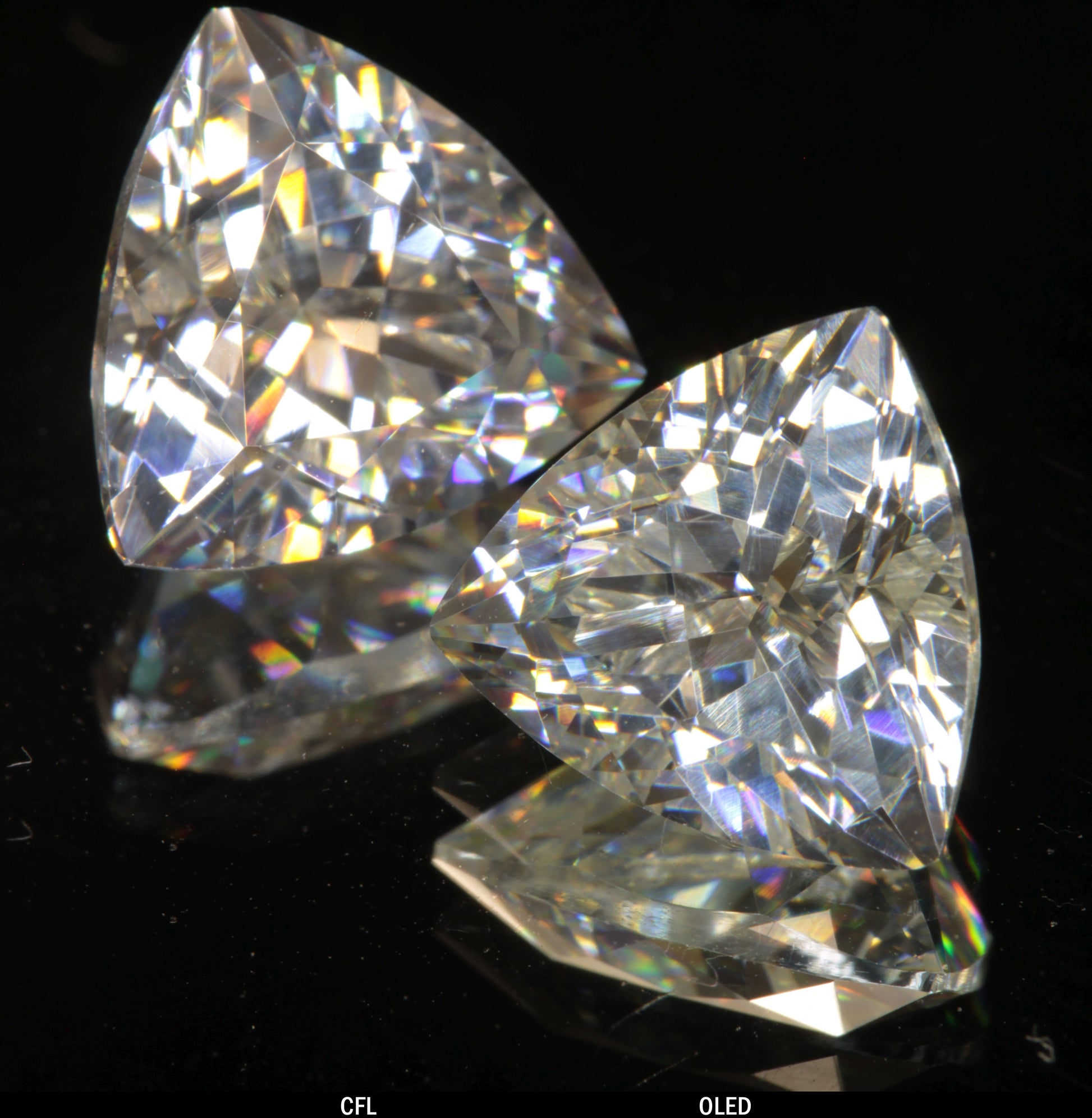 Faceted Trillion Tantalia Gemstone