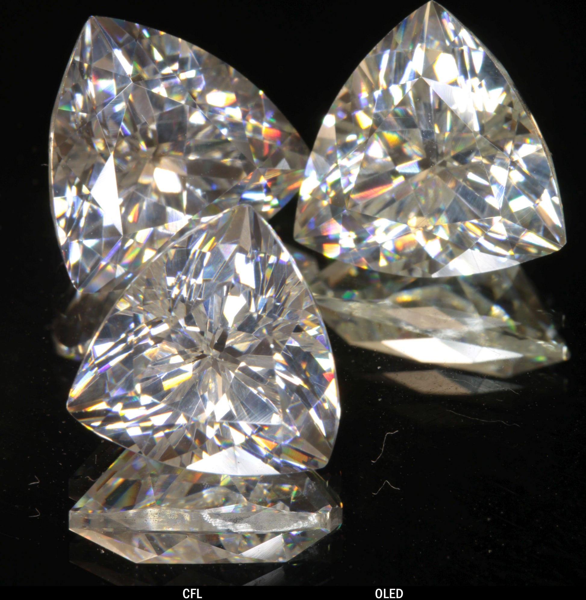 Faceted Trillion Tantalia Gemstone