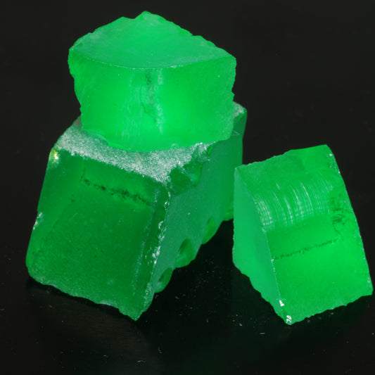 Vivid Green Laser Garnet Facet Rough, Vanadium YAG