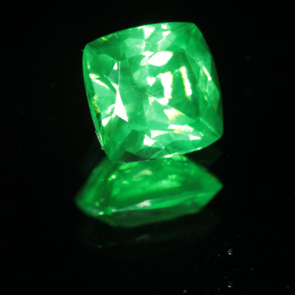 Faceted Vanadium YAG, Vivid Green Laser Garnet, YAG:V