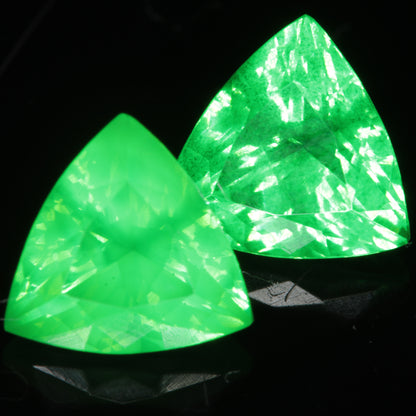 Faceted Vanadium YAG, Vivid Green Laser Garnet, YAG:V