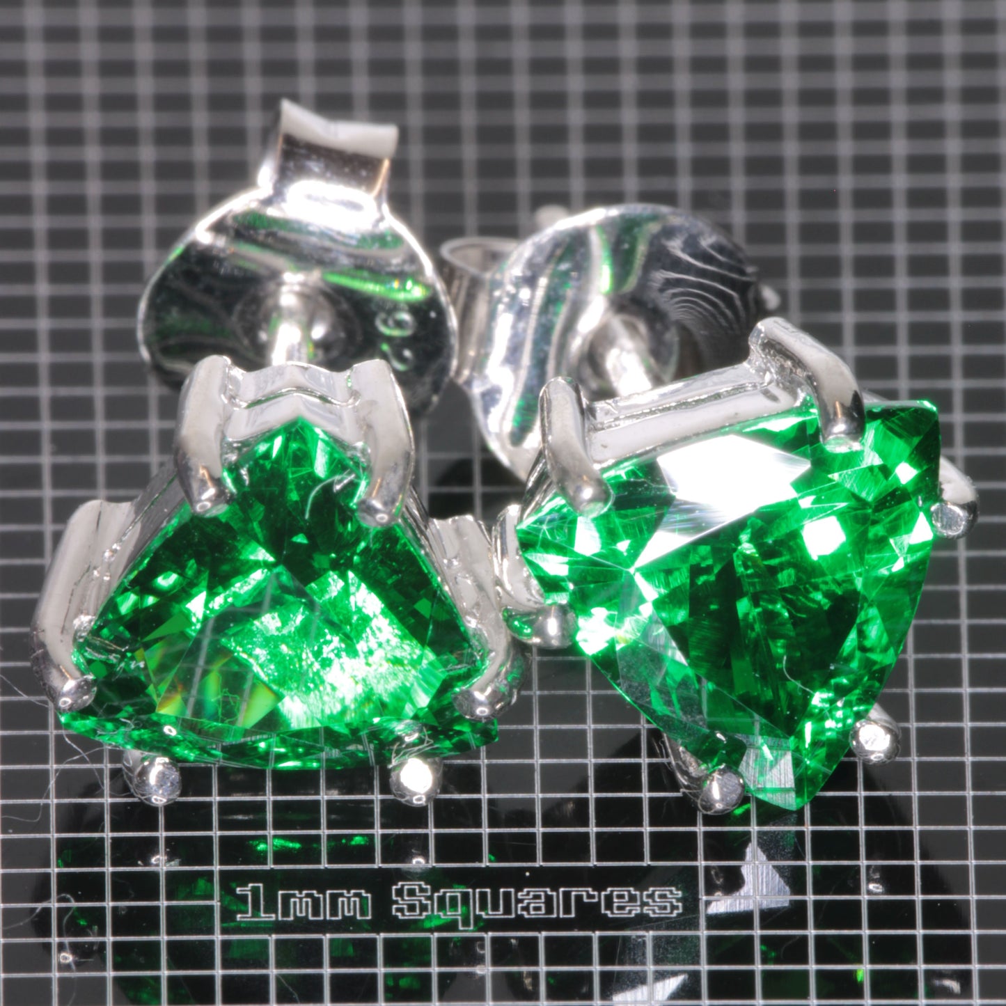 YAG:CTH Trillion Earrings in Sterling Silver
