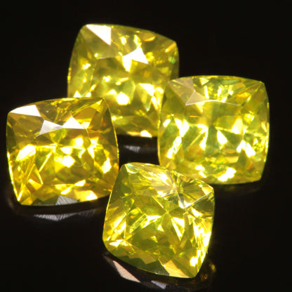 Golden Laser Garnet Faceted Stones, Ce+Nd YAG