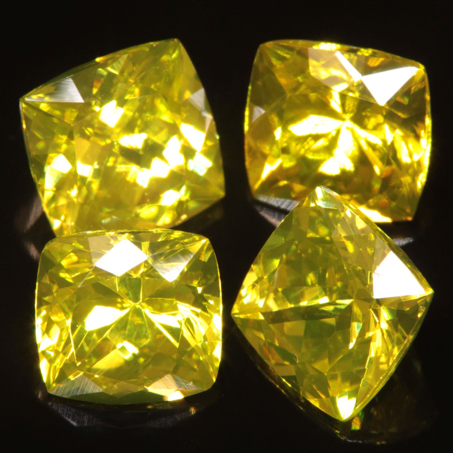 Golden Laser Garnet Faceted Stones, Ce+Nd YAG