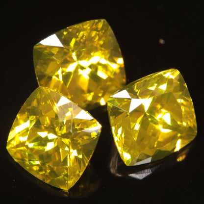 Golden Laser Garnet Faceted Stones, Ce+Nd YAG