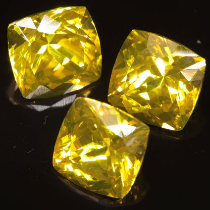Golden Laser Garnet Faceted Stones, Ce+Nd YAG
