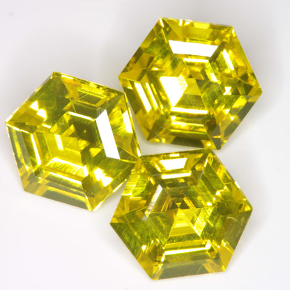 Golden Laser Garnet Faceted Stones, Ce+Nd YAG