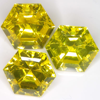 Golden Laser Garnet Faceted Stones, Ce+Nd YAG