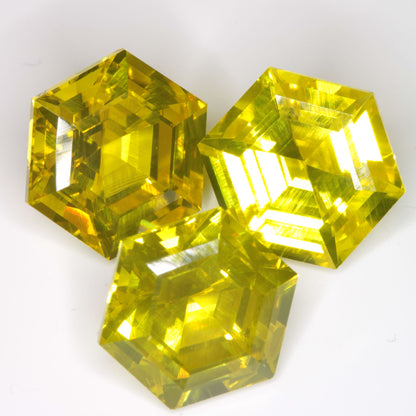 Golden Laser Garnet Faceted Stones, Ce+Nd YAG