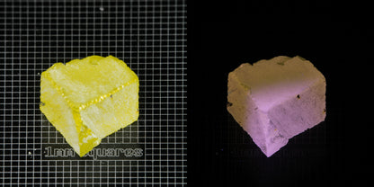 Ce/Nd YAG Edge (Pink Glow) rough for gem cutting