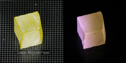 Ce/Nd YAG Edge (Pink Glow) rough for gem cutting
