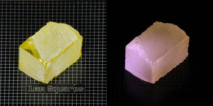 Ce/Nd YAG Block (Pink Glow) rough for gem cutting