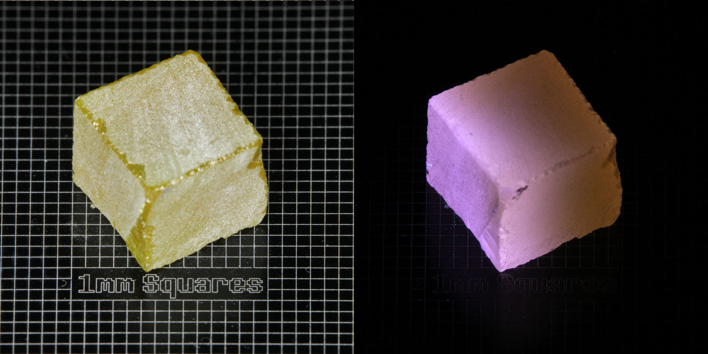 Ce/Nd YAG Block (Pink Glow) rough for gem cutting
