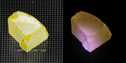 Ce/Nd YAG Curved Edge (Pink Glow) rough for gem cutting