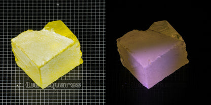Ce/Nd YAG Curved Edge (Pink Glow) rough for gem cutting
