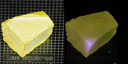 Ce/Nd YAG Quarter Edge (Pink Glow) rough for gem cutting