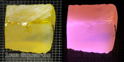 Ce/Nd YAG Block (Pink Glow) rough for gem cutting