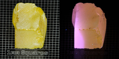 Ce/Nd YAG Block (Pink Glow) rough for gem cutting