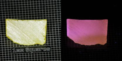 Ce/Nd YAG Wedge (Pink Glow) rough for gem cutting