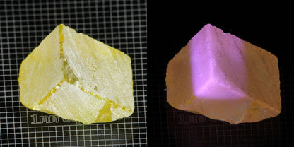 Ce/Nd YAG Quarter Edge (Pink Glow) rough for gem cutting