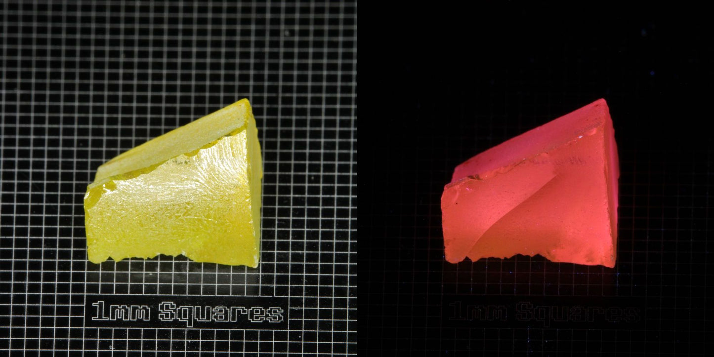 Ce/Nd YAG Cracked Edge (Pink Glow) rough for gem cutting