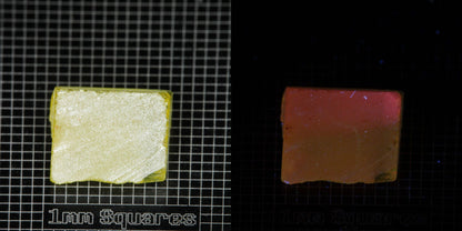 Ce/Nd YAG Wedge (Pink Glow) rough for gem cutting