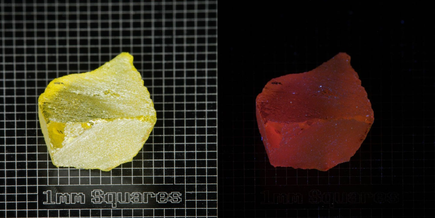 Ce/Nd YAG Wedge (Salmon Glow) rough for gem cutting
