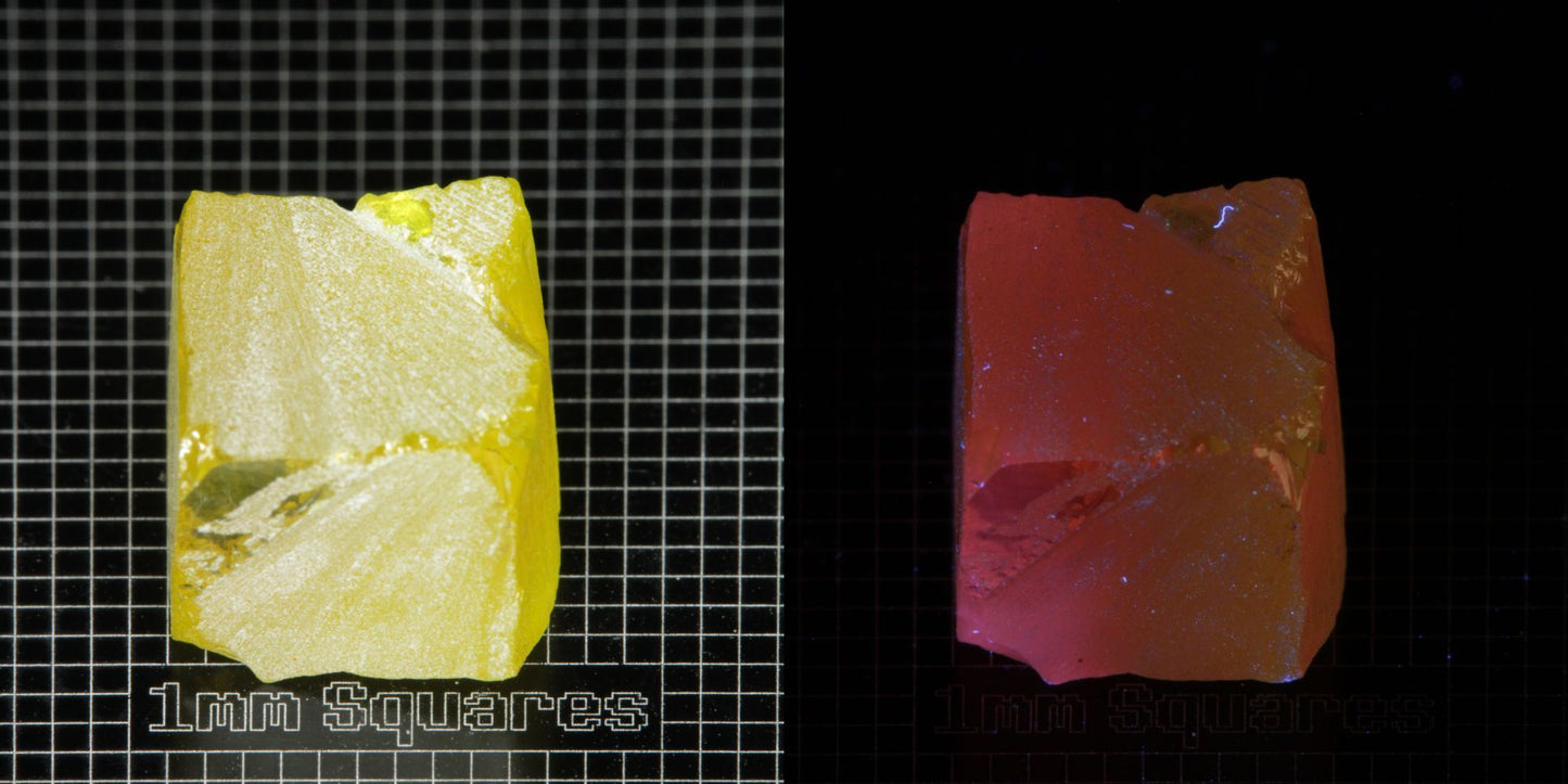 Ce/Nd YAG Block (Salmon Glow) rough for gem cutting