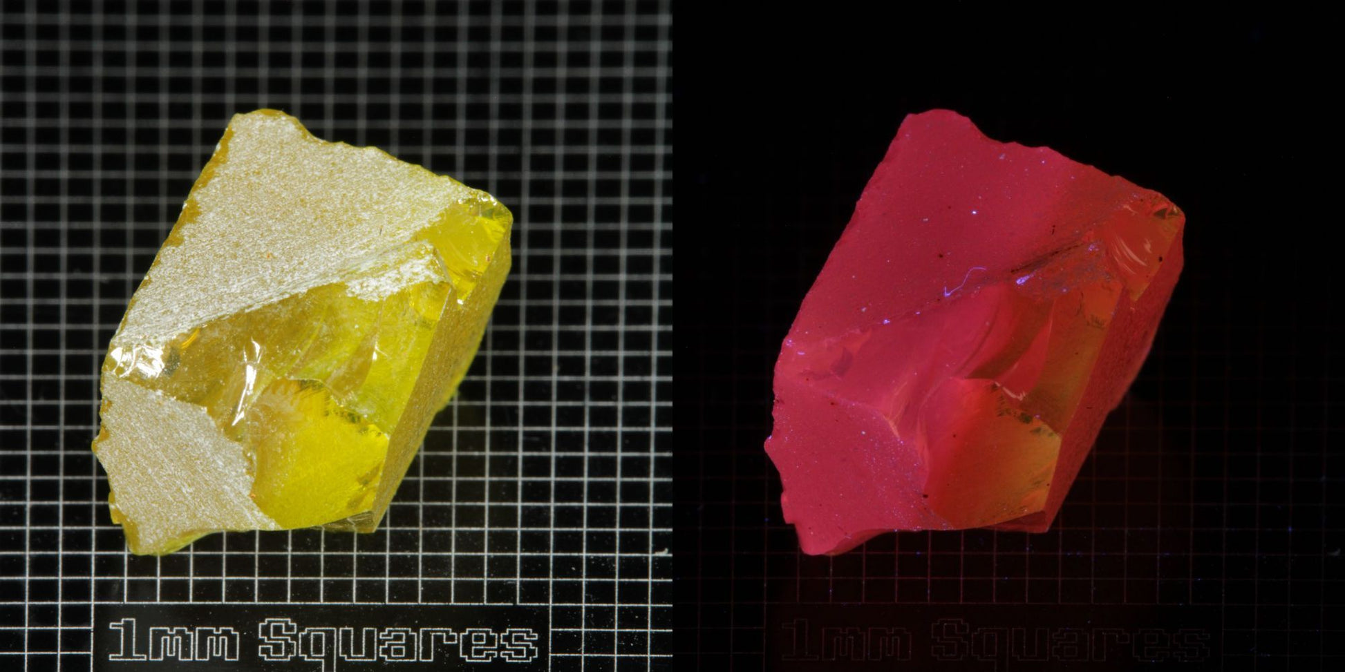 Ce/Nd YAG Block (Salmon Glow) rough for gem cutting