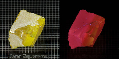 Ce/Nd YAG Block (Salmon Glow) rough for gem cutting