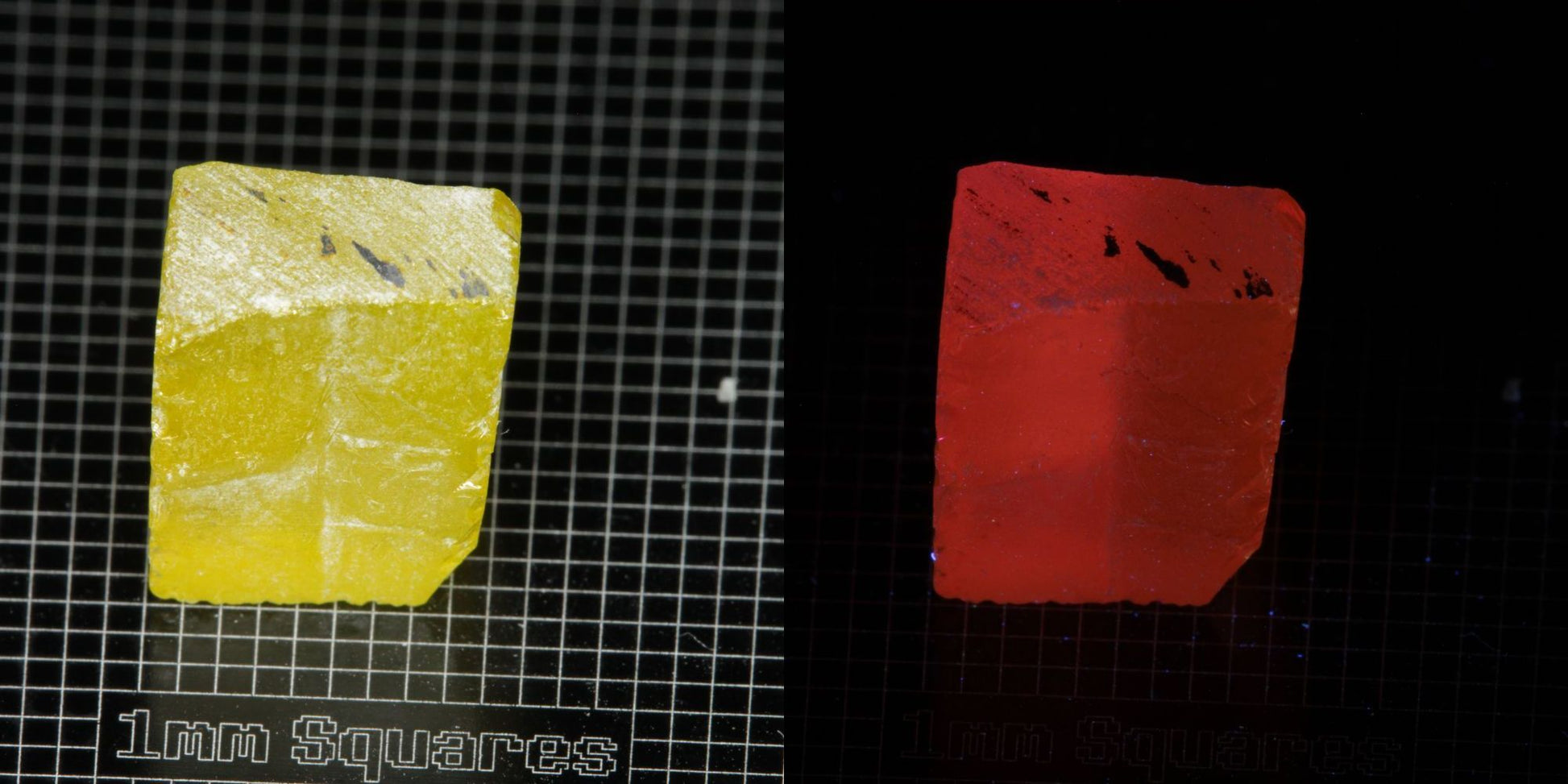 Ce/Nd YAG Block (Salmon Glow) rough for gem cutting