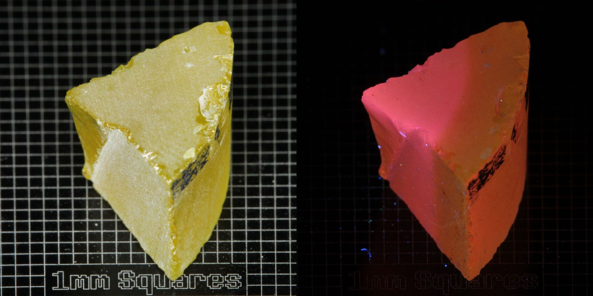 Ce/Nd YAG Block (Salmon Glow) rough for gem cutting